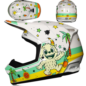 Nueva moda Cross off Road casco de motocicleta de cara completa <span class=keywords><strong>para</strong></span> Motocross ATV <span class=keywords><strong>Karting</strong></span> Material ABS con regalo gratis gafas guantes - Product Image 6
