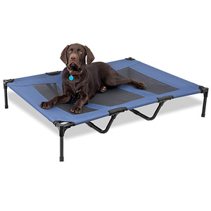OEM tela Oxford tela textilene tela transpirable marco perro campamento cama metal dosel elevado cama para mascotas