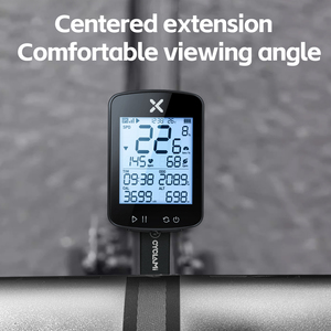Support de compteur de vélo en alliage d'aluminium long CYCLAMI NEW pour <span class=keywords><strong>Garmin</strong></span>, compatible avec GoPro, caméra Rythm et support de lumière - Product Image 3