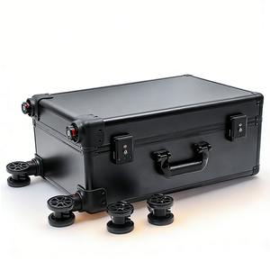22 Inch 5 Slots <b>Airplane</b>-Carryable Rugged Aluminum Graded Card Rolling Slab Case With Detachable Wheels OEM Support U-ATC1-H9L26 - Product Image 2