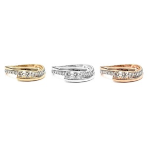 KOK Beloved Bride diseño entrega rápida 18K oro rosa buena calidad joyería de diamantes naturales anillos de boda simples para mujer - Product Image 5