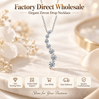 Collier pendentif en argent sterling 925 avec zircon cubique dégradé incurvé pour femme, vente en gros