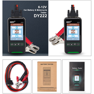 Testeur de batterie intelligent DUOYI DY222 12V/24V avec analyseur numérique et écran couleur de 3,2 pouces pour voiture/camion/moto/SUV/bateau - Product Image 4