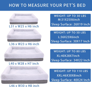 Durable Waterproof Removable Washable <b>Cover</b> Orthopedic Memory Foam <b>Dog</b> Pet <b>Bed</b> - Product Image 5