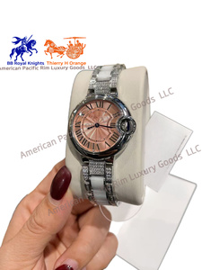 Reloj de Pulsera de Cuarzo Ronda de Lujo Informal para Mujer, Estilo Ejecutivo, Correa de Cuero Italiano y Acero Inoxidable, Resistente al Agua 10 Bar - Product Image 6