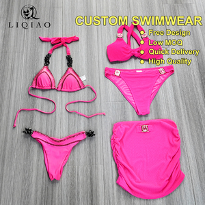 Tùy chỉnh đồ bơi beachwear của phụ nữ chặt chẽ Bikini cô gái sexy hai mảnh thiết lập backless tam giác Bộ Bikini - Product Image 1