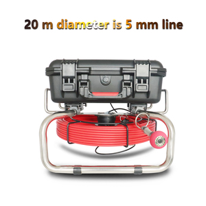 Caméra d'<span class=keywords><strong>inspection</strong></span> d'égouts auto-nivelante avec transmetteur 512 Hz, câble de 7 mm, caméra d'<span class=keywords><strong>inspection</strong></span> de canalisations, carte 8 Go, enregistrement vidéo - Product Image 4