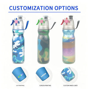 Botella de Agua Deportiva con Rociador Personalizada, 550ML 600ML, Botella Portátil para Gimnasio y Actividades al Aire Libre, a Prueba de Fugas - Product Image 5