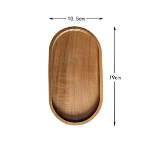 Platos de Madera para Postre, Platos Rectangulares de Madera de Acacia para <span class=keywords><strong>Restaurante</strong></span>, Juego de 3 Platos para Servir Comida - Product Image 6