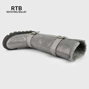 Mùa đông chống trượt cao su đế vải hoa văn kim cương nóng tuyết dài khởi động của phụ nữ dày ấm áp và không thấm nước cao khởi động - Product Image 4