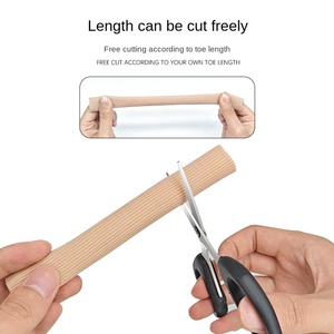 Usine En Gros Anti-Abrasion Gel Silicone SEBS Fibre Sans Coupe Couverture Des Yeux pour Orteils Pied & <span class=keywords><strong>Doigt</strong></span> Séparateur Protecteur - Product Image 3