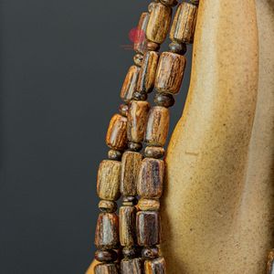 Pulsera de cuentas de madera de agar natural de hundimiento lento, de madera auténtica premium, hecha a mano, regalo de joyería espiritual - Product Image 2