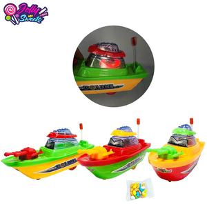 JollySweets Buena Venta Pull String Lighting Boat Candy Toy Juguete de plástico - Product Image 3