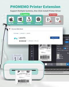 Phomemo Máy in nhiệt cho vận chuyển gói vận chuyển máy in nhãn mã vạch nhãn không dây 4x6 máy in nhãn cho doanh nghiệp nhỏ - Product Image 4