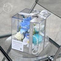 Valentijnsdag Acryl Transparante Rechthoekige Handtas Cadeaudoos Bloemarrangement Geldhouder Verpakking DIY China Cadeau