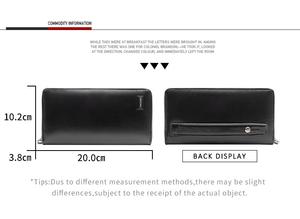 Portafoglio Lungo da <span class=keywords><strong>Uomo</strong></span> con Grande Capacità, Cerniera Singola per Monete e Carte, Design Semplice, Cinturino da Polso, Tasca per Telefono - Product Image 3