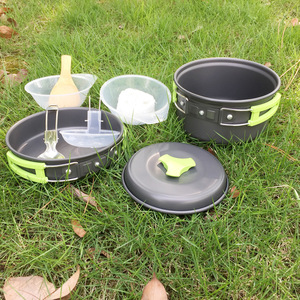 Réchaud de camping/réchaud <span class=keywords><strong>portable</strong></span> compatible - Accessoires d'équipement de cuisine de camping, pot - Product Image 4