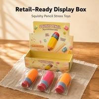Crayon en mousse souple à compression, à remontée lente, anti-stress, nouveauté, décoration de bureau, boîte de présentation, jouets squishy