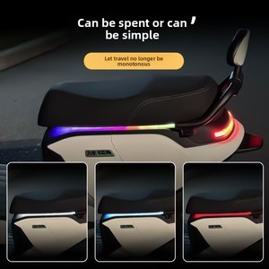 Elektroroller-Sitz Ambientelicht Fließendes RGB <span class=keywords><strong>APP</strong></span>-Steuerung Motorrad-Atmosphärenlampe Dekorative LED-Streifenlichter mit Aufkleber - Product Image 4