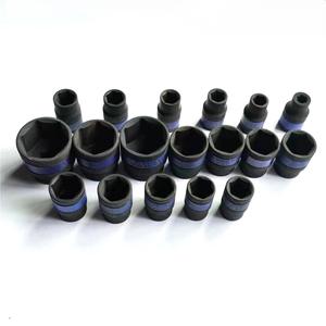 YJ 24-Mảnh Chất Lượng Cao 1/2 Điều Khiển Phổ Doanh Ổ Cắm Tác Động Thép Carbon Cứng Trường Hợp Tay <span class=keywords><strong>Flex</strong></span> Xử Lý Xe Công Cụ Màu Đen - Product Image 5