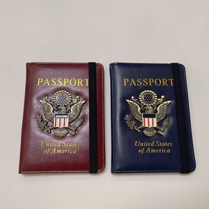 Tarjetero y Porta Pasaporte con Bloqueo RFID para Negocios, con Logotipo Metálico, para Pasaportes de EE. UU. - Product Image 2