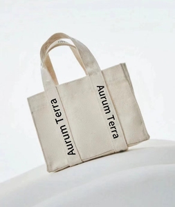 Grand sac fourre-tout en toile de coton épaisse, personnalisable avec logo imprimé, poignée longue en corde, réutilisable, pour usage quotidien, shopping personnalisé - Product Image 1