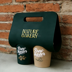 Afhaalbare draagbare koffiehouder voor 2-4 bekers met logo - Product Image 2