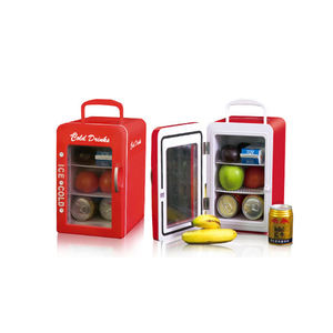 4L Portable AC DC Porte Transparente <span class=keywords><strong>Mini</strong></span> Réfrigérateur Six Canettes Voiture Mignon Thermoélectrique Réfrigérateur - Product Image 3