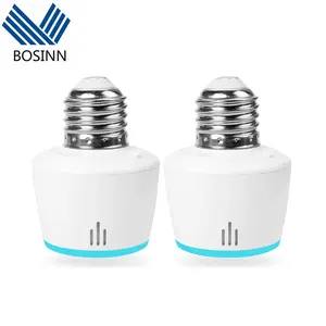 Enchufe de luz inteligente Wifi E27/E26, soporte de bombilla con Control remoto para el hogar, Compatible con Alexa y Google Home