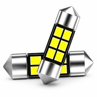 Ampoule LED 2835 8SMD double point pour toit de voiture, 12V DC, ajustement standard 31 36 39 41mm, haute luminosité, double extrémité, pour intérieur