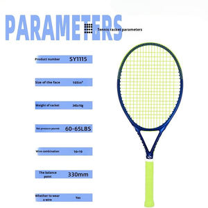 Raket Tenis Profesional Blue Leap 2026 Serat Karbon Ringan Peredam Guncangan Permukaan Raket Besar - Product Image 5