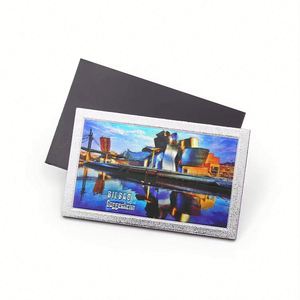 Wholesale London Promotional Customized Souvenirs Sublimation Blank Aluminum Foil <b>Fridge</b> Magnets - Product Image 1