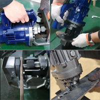 Machine de poinçonnage hydraulique portative RUNSUN, double tension 110V/220V, pour le traitement des plaques métalliques et des profilés en acier