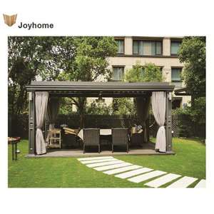 Personalizado moderno jardín edificio motorizado persiana techo de aluminio pérgola nuevo impermeable al aire libre Patio Gazebo estilo pabellón - Product Image 4