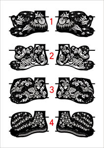 Plantilla Reutilizable para Tatuajes de Henna, para Arte Corporal en los Pies, Pintura Impermeable, Plantilla Mehndi, Decoración DIY, Patrón para Manos y Pies de Mujer - Product Image 3