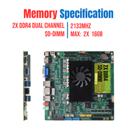 SH68U Thin Mini ITX dengan Prosesor SOC I5 6300U Terintegrasi 2X DDR4 COM RS232 RS485 M.2 SSD SATA3.0 Motherboard Industri