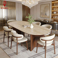 Ensemble Table et Chaises de Salle à Manger Nordique en Bois Massif Personnalisé, Le Plus Vendu, pour Restaurant et Cuisine