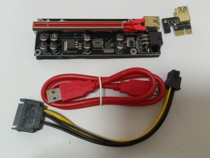 การ์ดอะแดปเตอร์ PCIe สำหรับ USB3.0ไรเซอร์009S <span class=keywords><strong>PLUS</strong></span> ชิปของแท้ใหม่1X ตัวขยาย16X ชิ้นส่วนอิเล็กทรอนิกส์ - Product Image 2