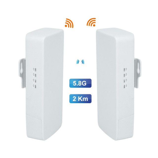 2Km Long Range Wireless Outdoor Wifi Extender AP 5.8Ghz 450Mbps Outdoor AP Bridge