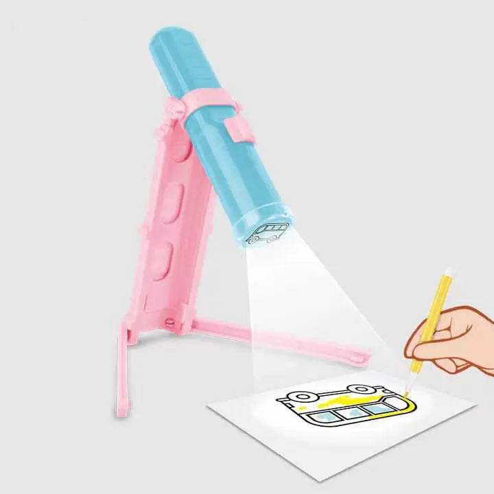 LEMON Kinder Kinder Zeichnen Spielzeug Nette Cartoon Skizze Taschenlampe Projektor Spielzeug Bildungs geschenk