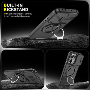 Custodia Antiurto con Finestra Scorrevole e Anello di Supporto per <span class=keywords><strong>OPPO</strong></span> <span class=keywords><strong>Reno</strong></span> 15 14 Pro, <span class=keywords><strong>Cover</strong></span> per Telefono <span class=keywords><strong>OPPO</strong></span> Find X9 Pro A6 Pro - Product Image 3