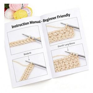 Crochet Hook <b>Set</b> Square Yarn <b>Knitting</b> Tools DIY Weaving Accessories <b>Beginner</b> Training Kit Simple Ergonomic Design Portable - Product Image 5
