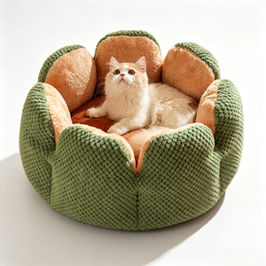 Cactus Petal Petal <b>Nest</b> Winter Thickened Warm Cat <b>Nest</b> Sleeping Soft Dog <b>Nest</b> Dog Cushion Cross Border Wholesale - Product Image 6