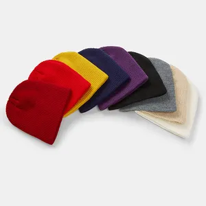 OEM-gorros acrílicos cálidos para invierno, sin puños, jacquard personalizado, sin logotipo