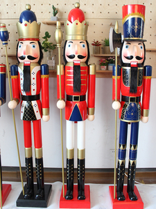 180Cm 6ft Cổ Điển Cuộc Sống Kích Thước Bằng Gỗ Cascanueces 6 Chân <span class=keywords><strong>Nutcracker</strong></span> Soldier Cho Năm Mới Trang Trí - Product Image 2