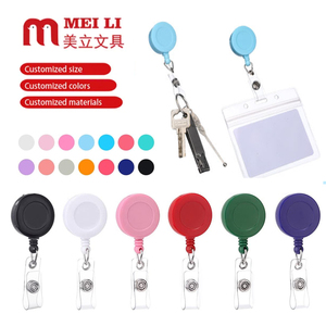 Di alta qualità retrattile porta carte di identità Badge Clip in plastica 360 gradi ruotato studente Badge Reel - Product Image 1
