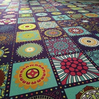 Tapis en acrylique personnalisé imprimé sur mesure avec motif floral et logo d'entreprise - Moquette commerciale pleine surface pour événements