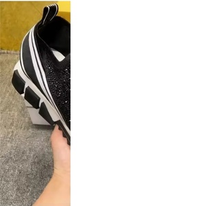 Zapatillas Deportivas Negras con Pedrería Plateada, Zapatos Casuales Brillantes para Hombre/Mujer, Zapatillas Deportivas con Plataforma Gruesa - Product Image 1