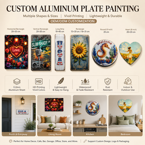 Panel de Aluminio Personalizado al por Mayor, Decoración de Pared con Impresión UV, Temática de Garaje, Juegos, Cerveza, Estilo Vintage a Todo Color - Product Image 5
