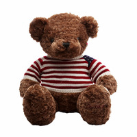 Oreiller ourson en peluche avec logo personnalisé Jouet animal en peluche doux mignon avec remplissage en coton PP Cadeau de mariage et poupée câlin OEM ODM